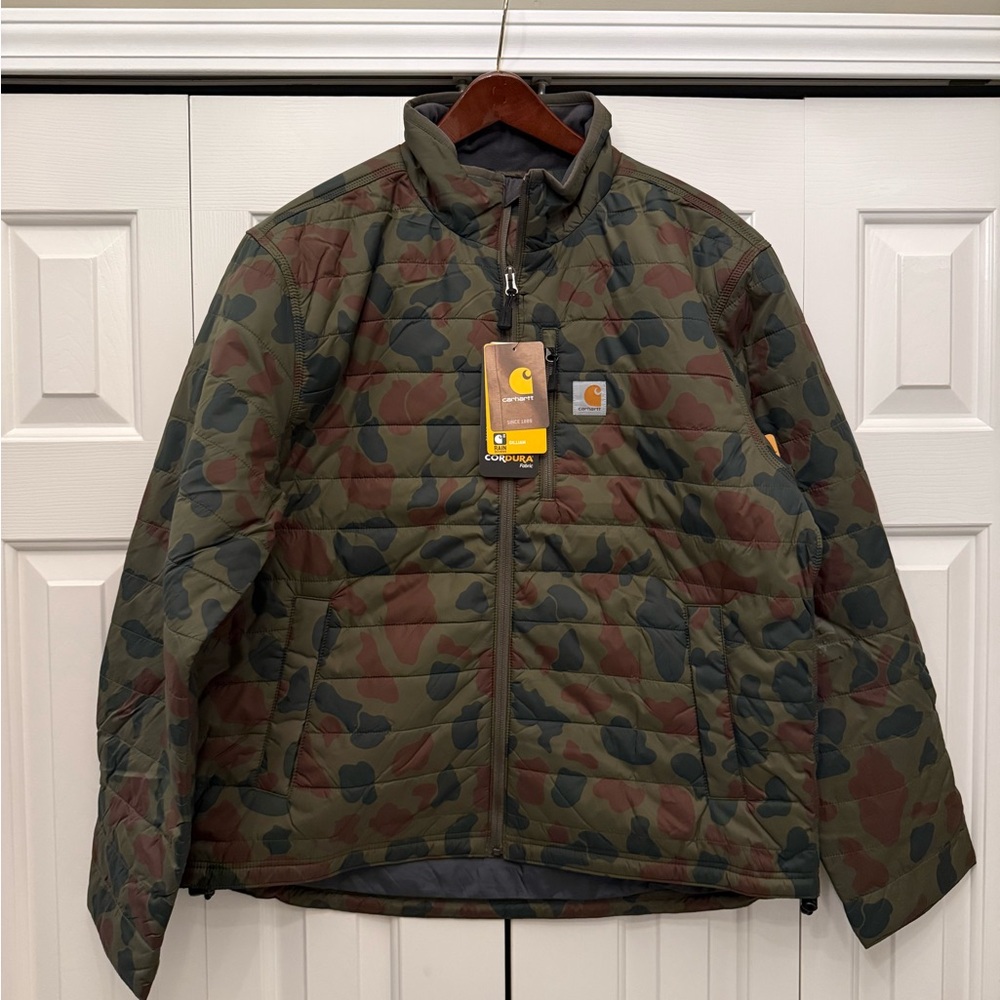 Carhartt Rain Defender Lightweight Insulated Camo Mock Neck Jacket